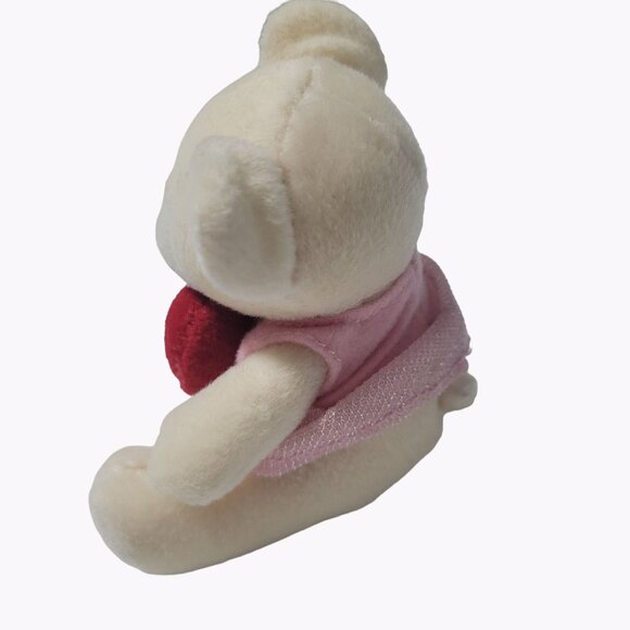 Build a Bear Velvet Teddy 4 inch Mini Plush Heart Stuffed Animal Valentines Day - Picture 2 of 7